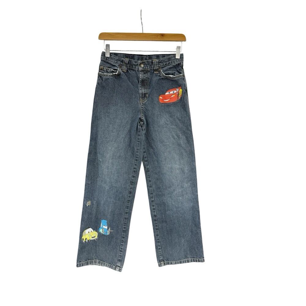 Disney‎ Store Pixar Cars Graphic Denim Jeans Loose Fit Boys Size 12 Rare